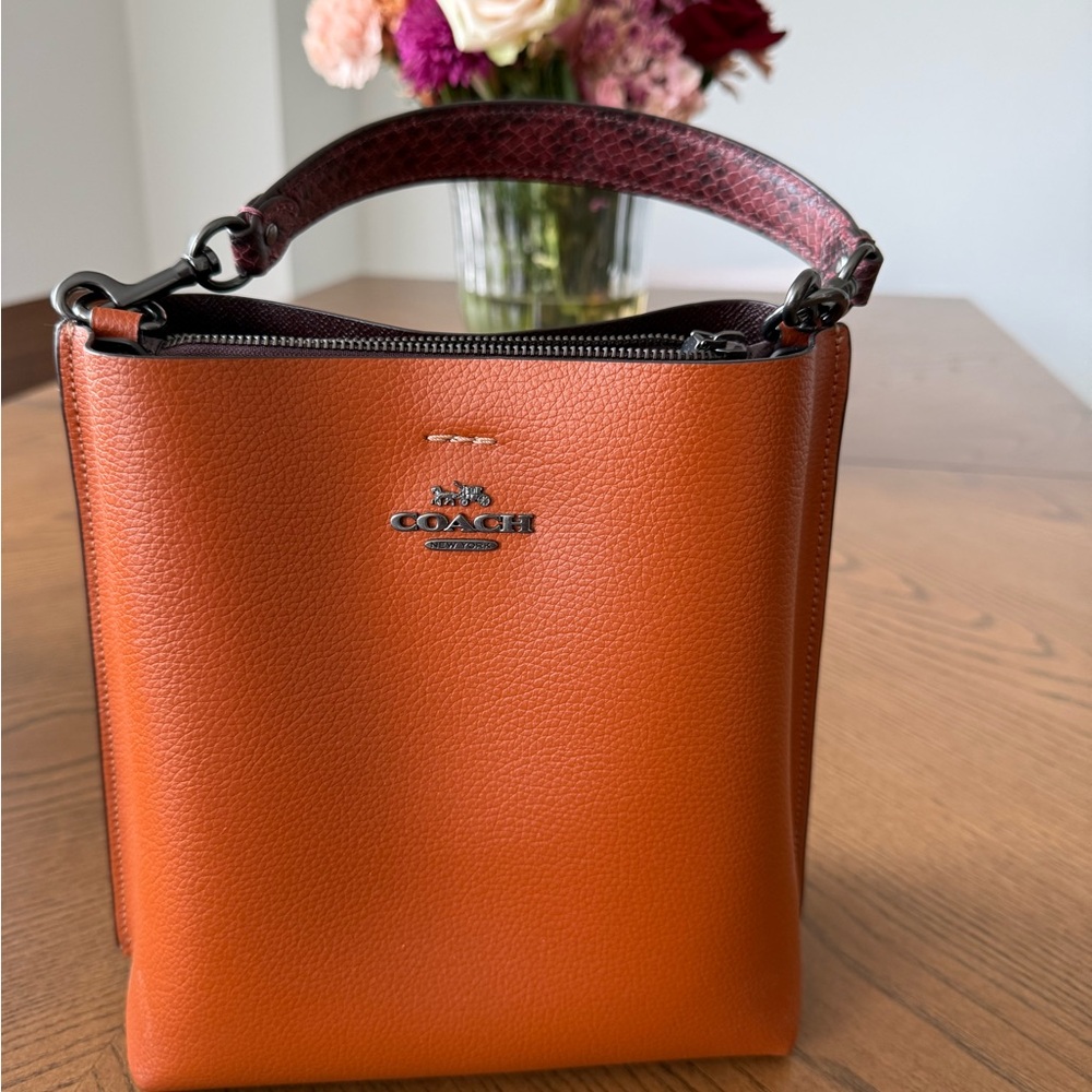 Coach Orange Leather Women's Bag